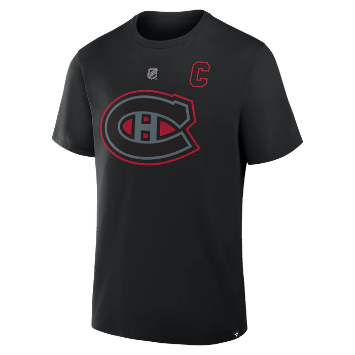 NHL Player T-Shirt Authentic Stack Nick Suzuki Canadiens (Black)