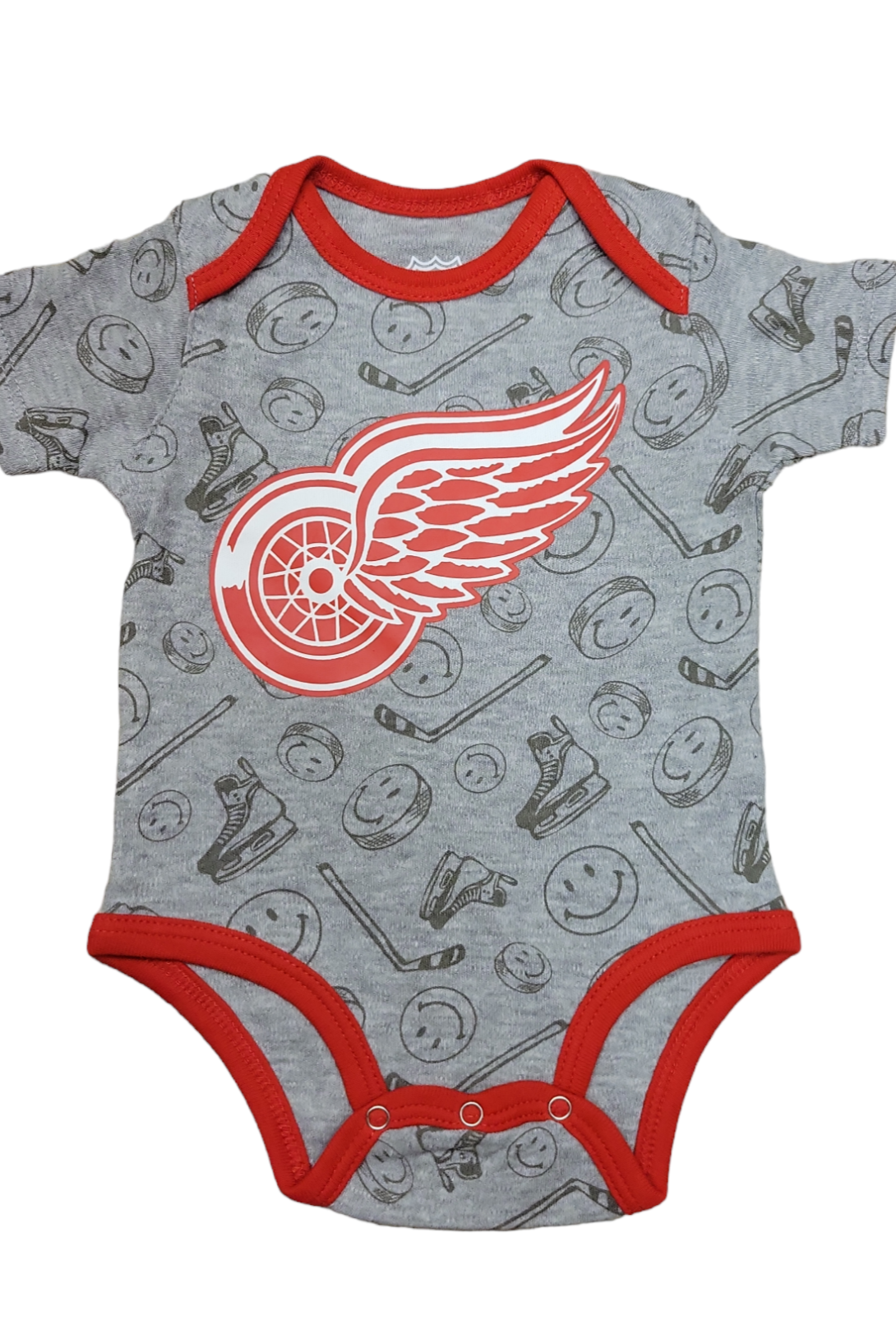 NHL Infant 3Pc Onesie Set Full Strength Red Wings
