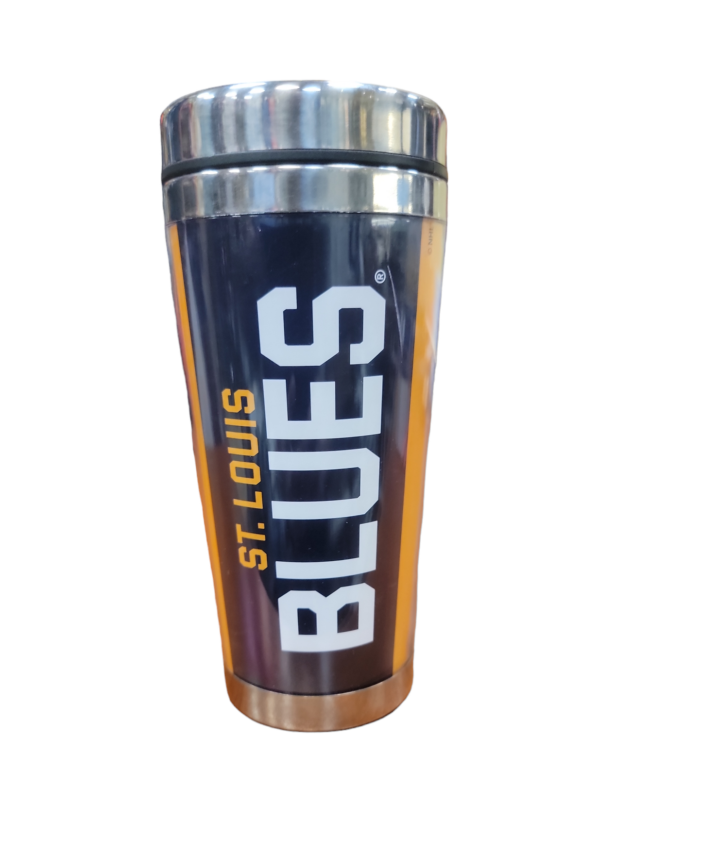 NHL Travel Mug Full Wrap Wallpaper Blues