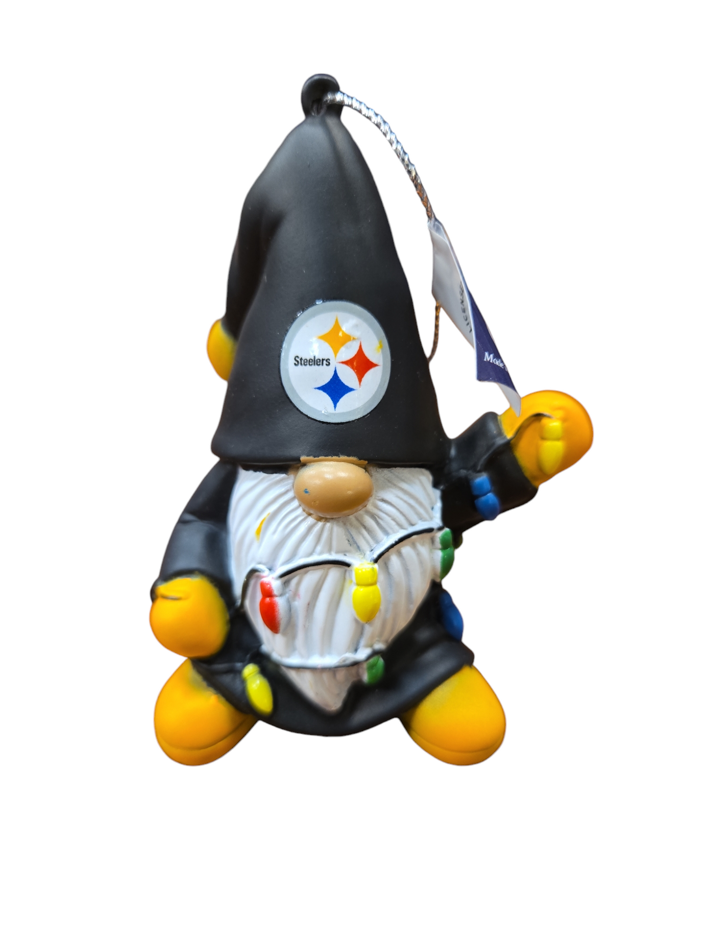 NFL Ornament Gnome With Lights Steelers