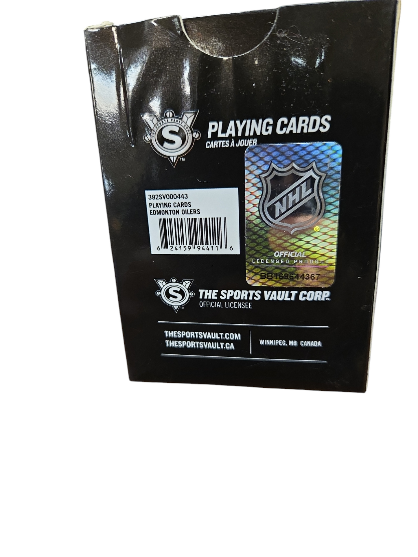 NHL Playing Cards Oilers