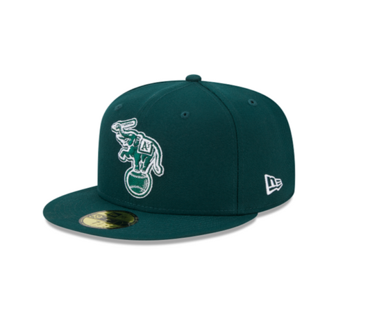 MLB Hat 5950 Vintage Alternate Dark Green and White Athletics