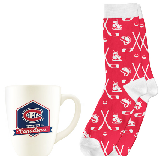 NHL Coffee Mug Retro Diner & Socks Set Canadiens