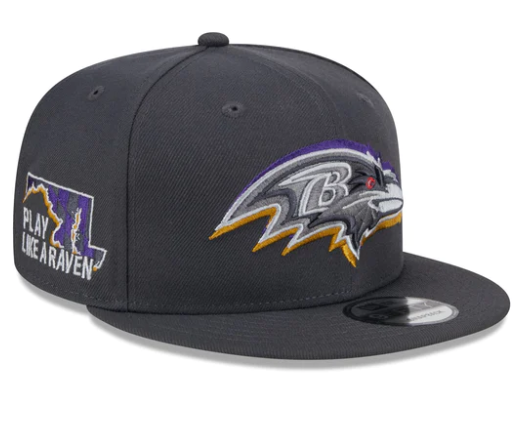 NFL Hat 950 Snapback Draft 2024 Grey Ravens