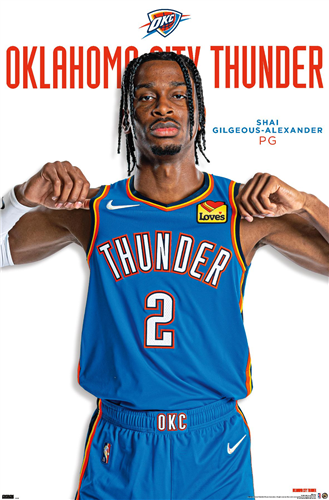 NBA Player Wall Poster Shai Gilgeous-Alexander Thunder