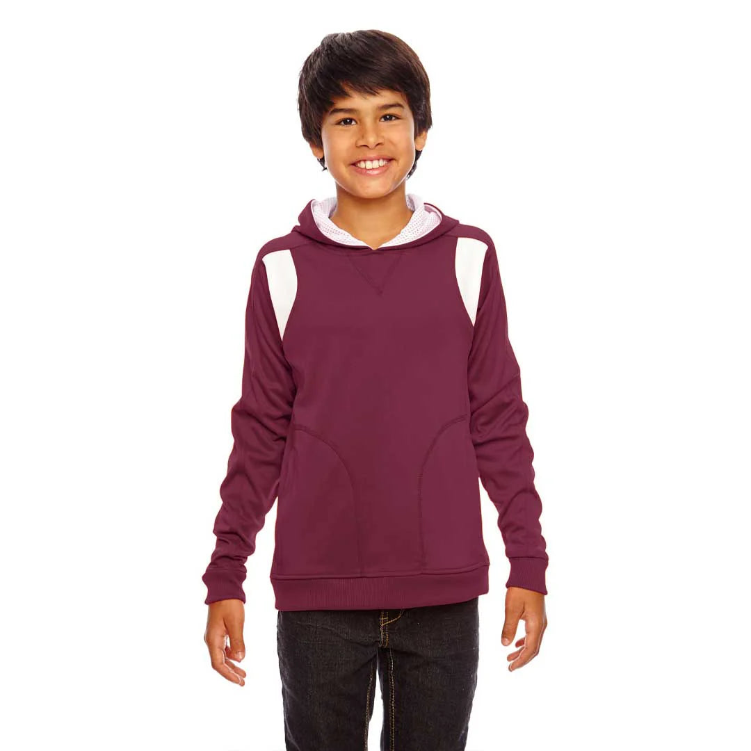 Team 365 Youth Blank Hoodie Elite Performance Maroon