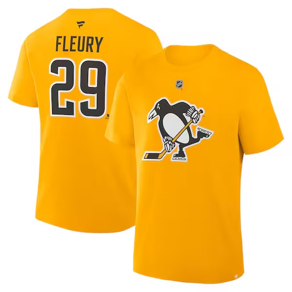 NHL Player T-Shirt Authentic Stack Alternate Marc-Andre Fleury Penguins