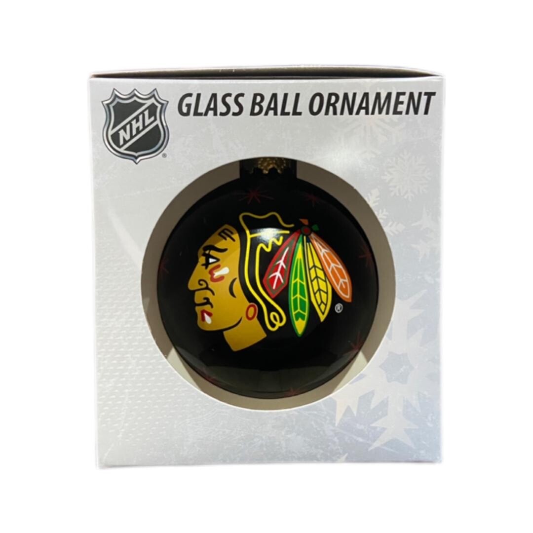 NHL Ornament Glass Blackhawks