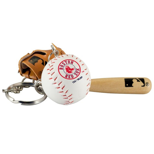 MLB Keychain Bat/Ball/Glove Red Sox