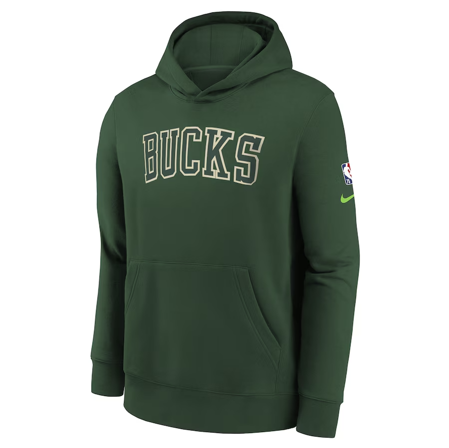 NBA Youth Hoodie 2021-22 75th Anniversary City Edition Essential Bucks