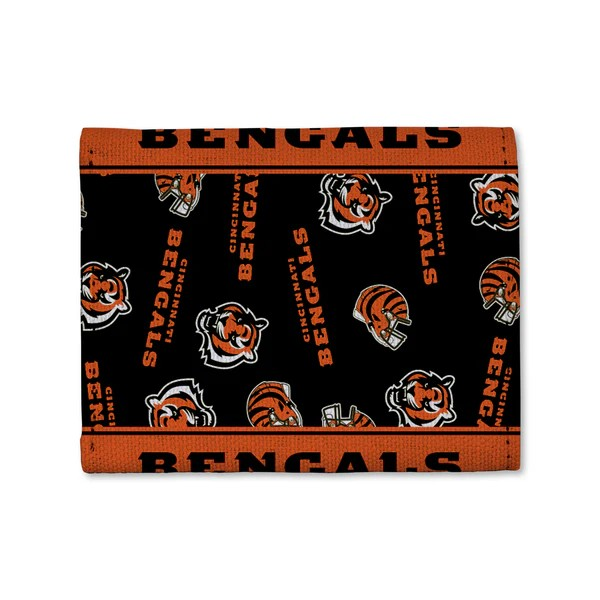 NFL Canvas Trifold Wallet Bengals