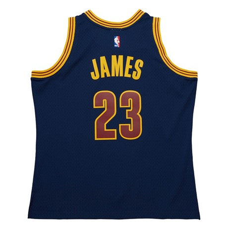 NBA Hardwood Classics Player 2015-16 Swingman Jersey Lebron James Cavaliers (Navy Blue)