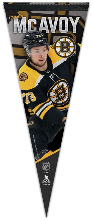 NHL Player Felt Pennant Charlie McAvoy Bruins