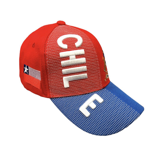 Country Hat 3D Chile (Red and Blue)