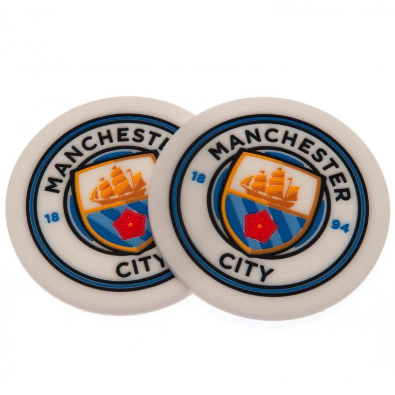 EPL Coasters 2Pk Silicone Manchester City FC