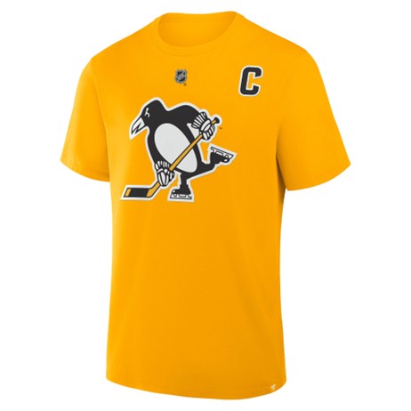 NHL Player T-Shirt Authentic Stack Sidney Crosby Penguins (Gold)