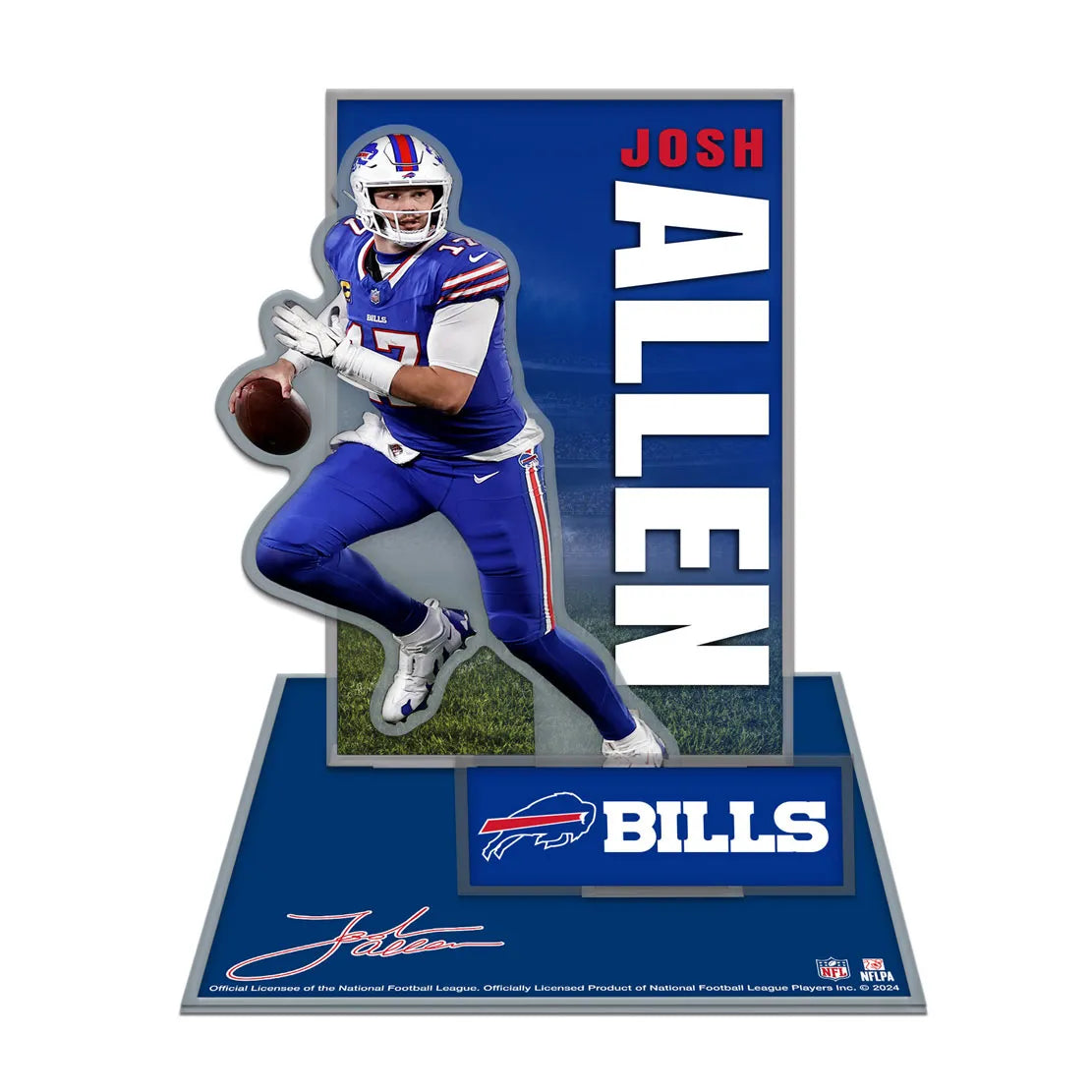 NFL Acrylic Stand Up Set Josh Allen Bills