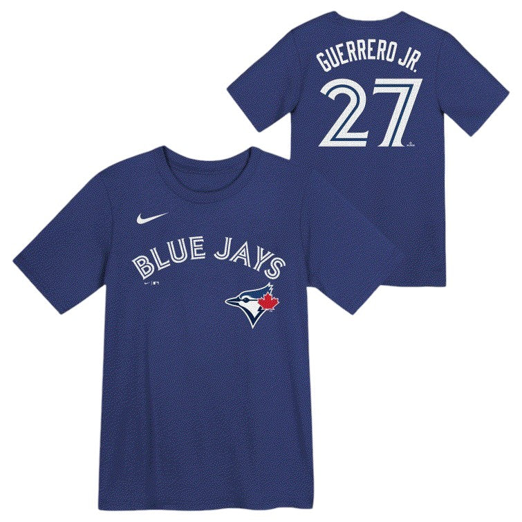 MLB Youth Player T-Shirt Name And Number Alt Blue Vladimir Guerrero Jr. Blue Jays