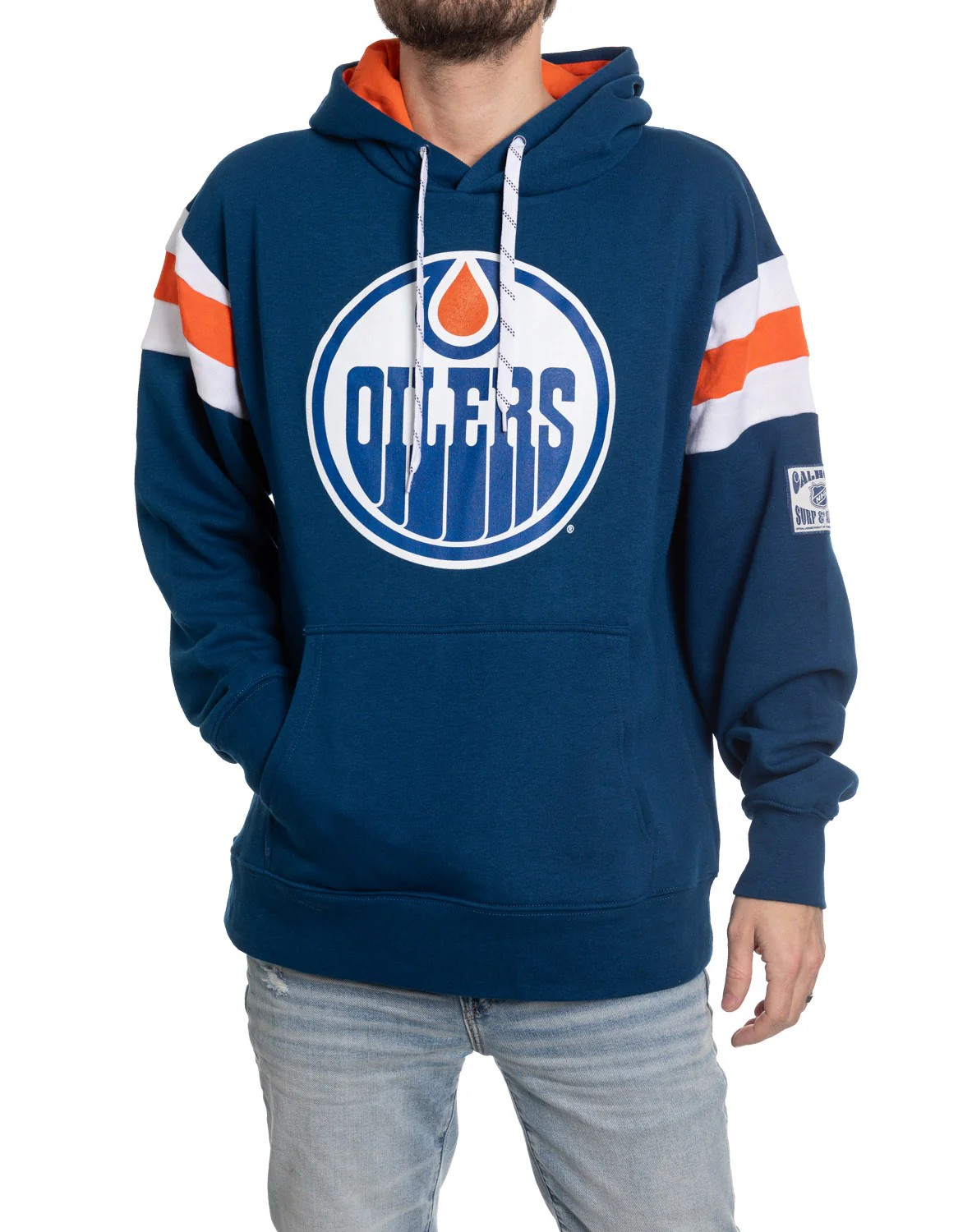 NHL Hoodie Retro Varsity Inset Oilers