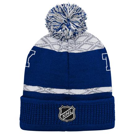 NHL Youth Knit Hat Puck Pattern Cuff Lightning