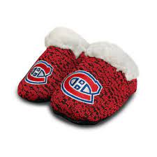 NHL Infant Poly Knit Slippers Canadiens