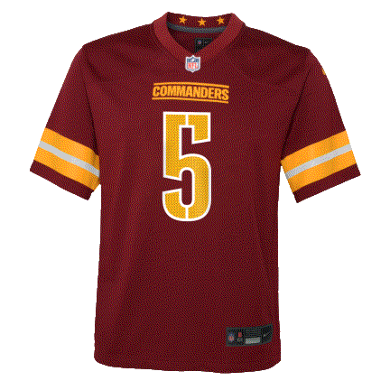 NFL Youth Player Game Jersey Home Jayden Daniels Commanders