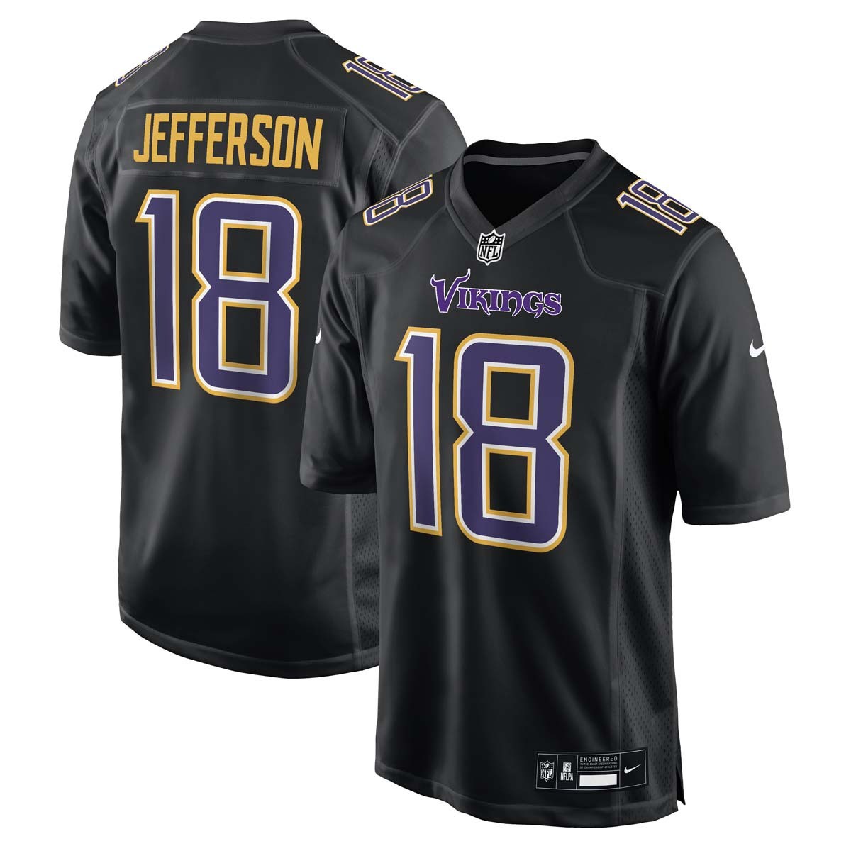 NFL Player Fashion Jersey Carbon Black Chase 2024 Justin Jefferson