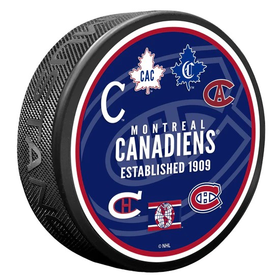 NHL Textured Puck Heritage Montreal Canadiens