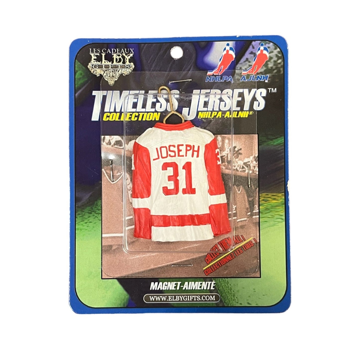 NHL Vintage Player Ceramic Magnet Curtis Joseph Red Wings