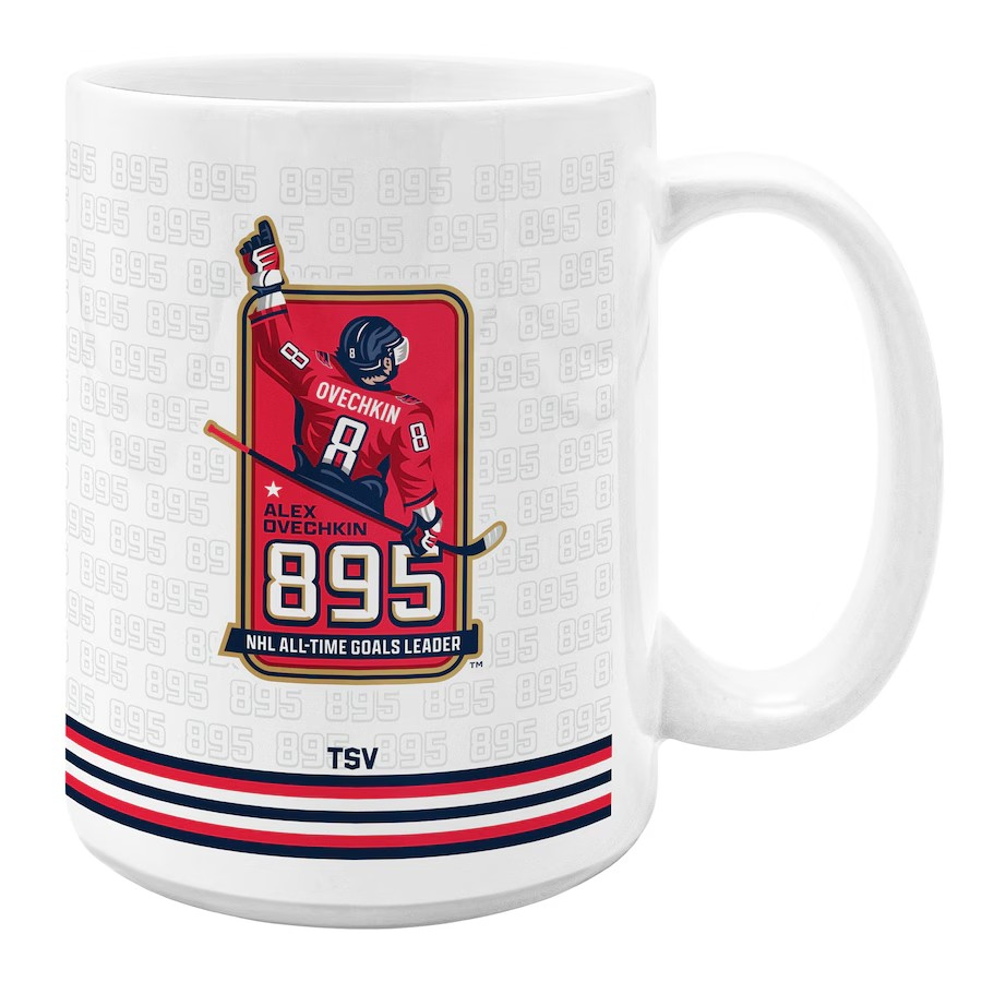 NHL Ceramic Mug 15oz. NHL All-Time Leading Goal Scorer Alexander Ovechkin Capitals