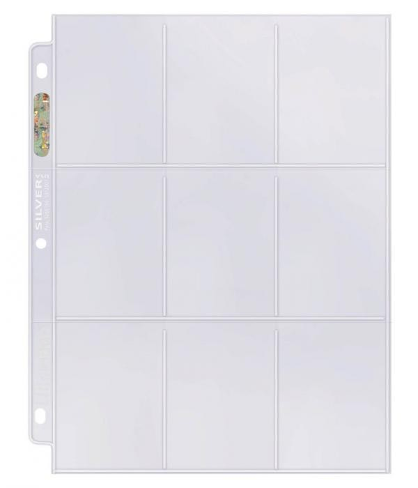 Ultra Pro Silver Series Hologram 9-Pocket Binder Pages (Bulk 25)