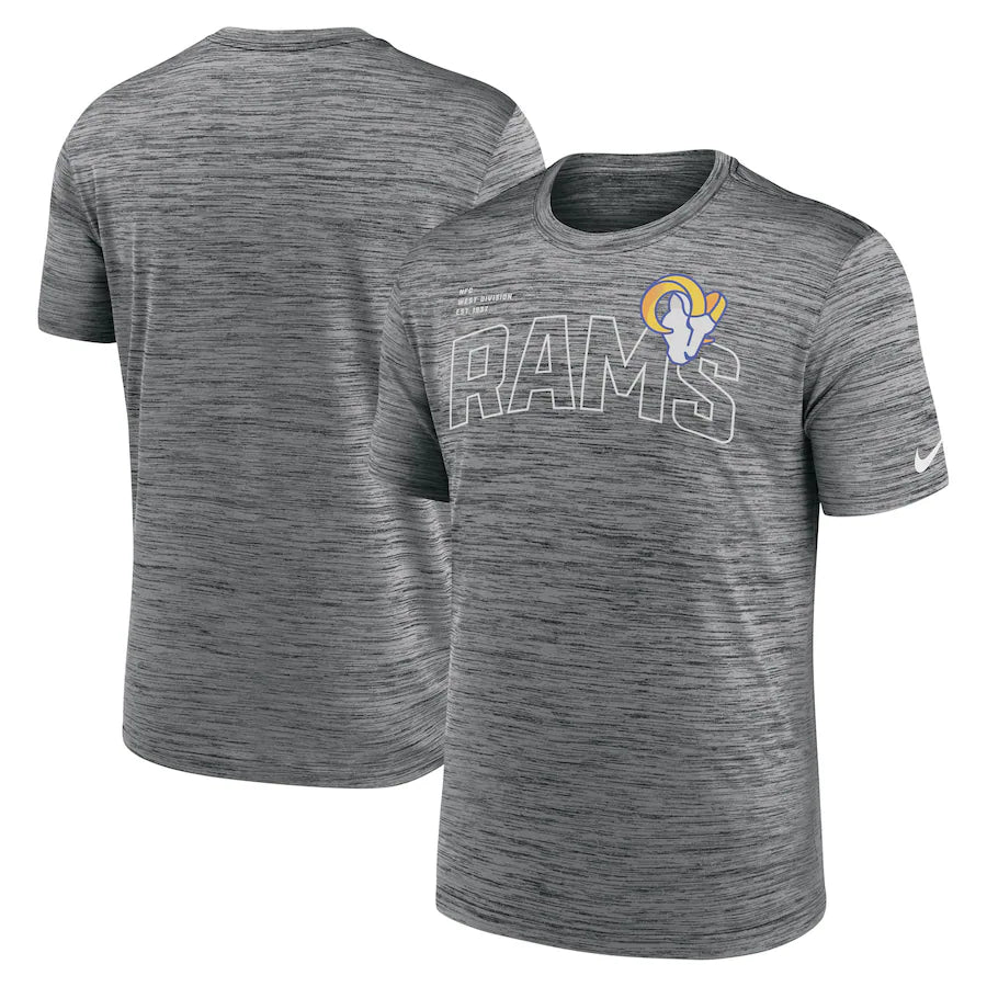 NFL Dri-Fit T-Shirt Performance Velocity Arch Anthracite Rams
