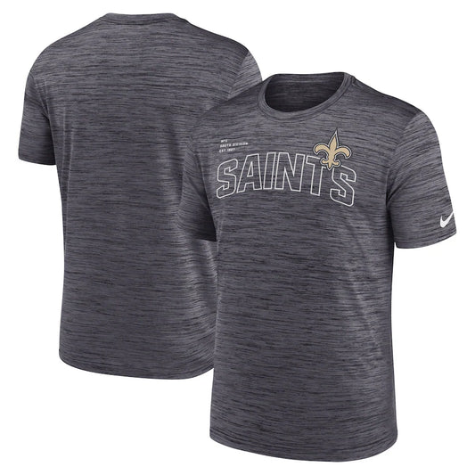 NFL Dri-Fit T-Shirt Performance Velocity Arch Anthracite Saints