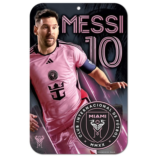 MLS Player Plastic Sign 11X17 Lionel Messi Inter Miami CF