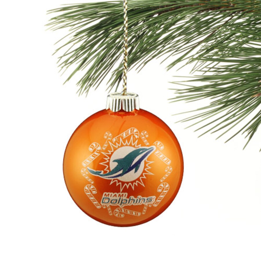 NFL Ornament Candy Cane Ball Dolphins