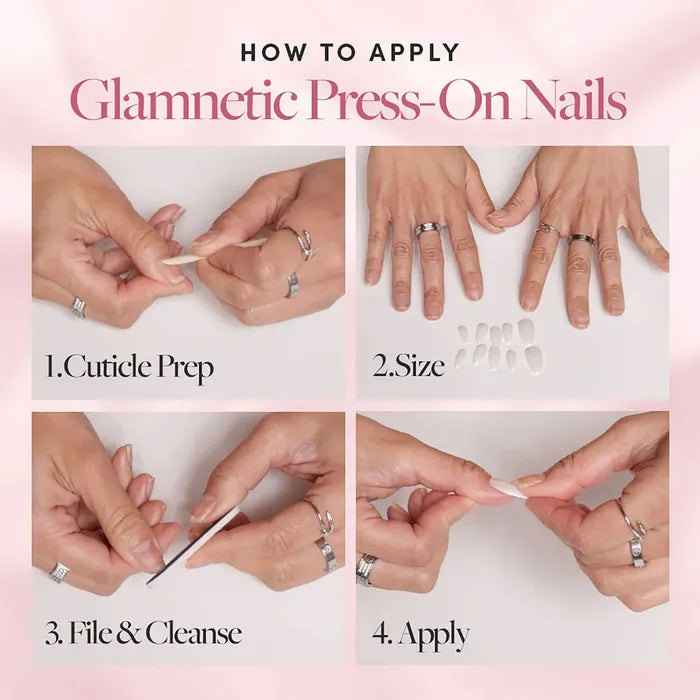 NFL Glamnetic French Tip Press-On Nails Packers