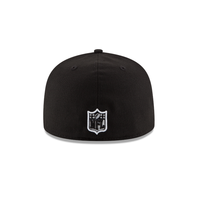 NFL Hat 5950 Basic Black and White Raiders