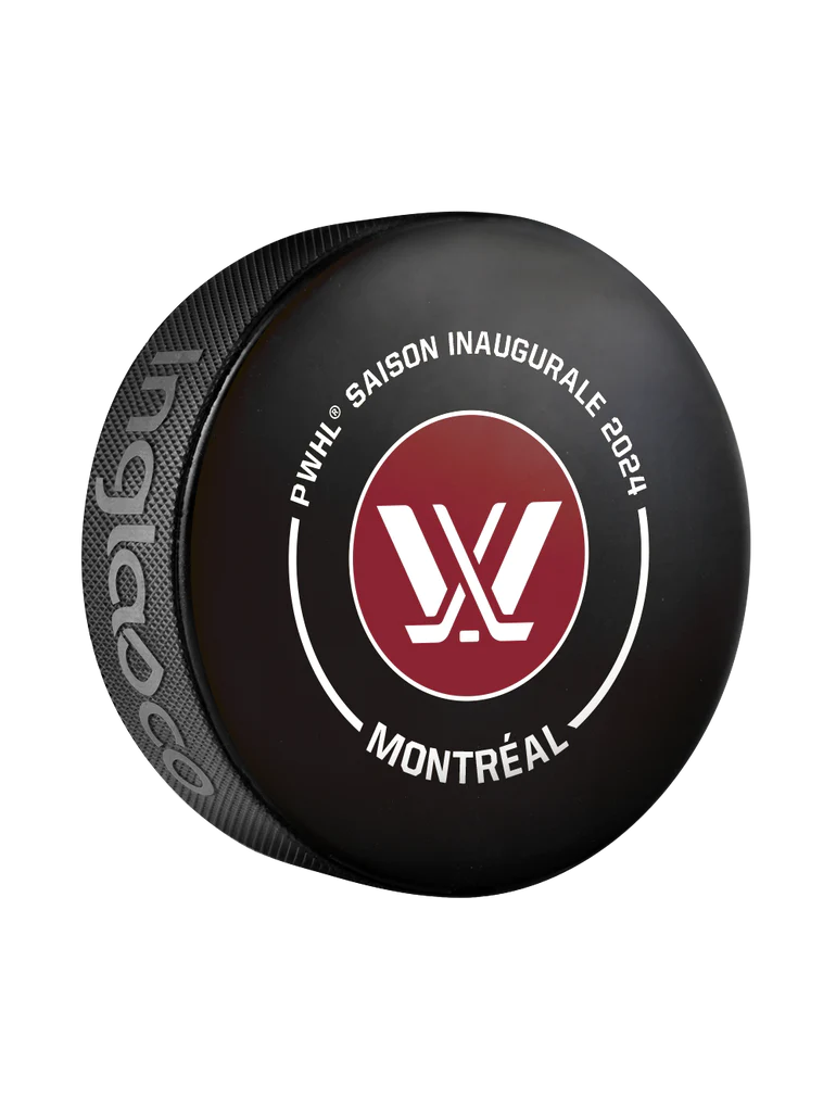 PWHL Game Puck Inaugural Season 2024 Montreal Victoire