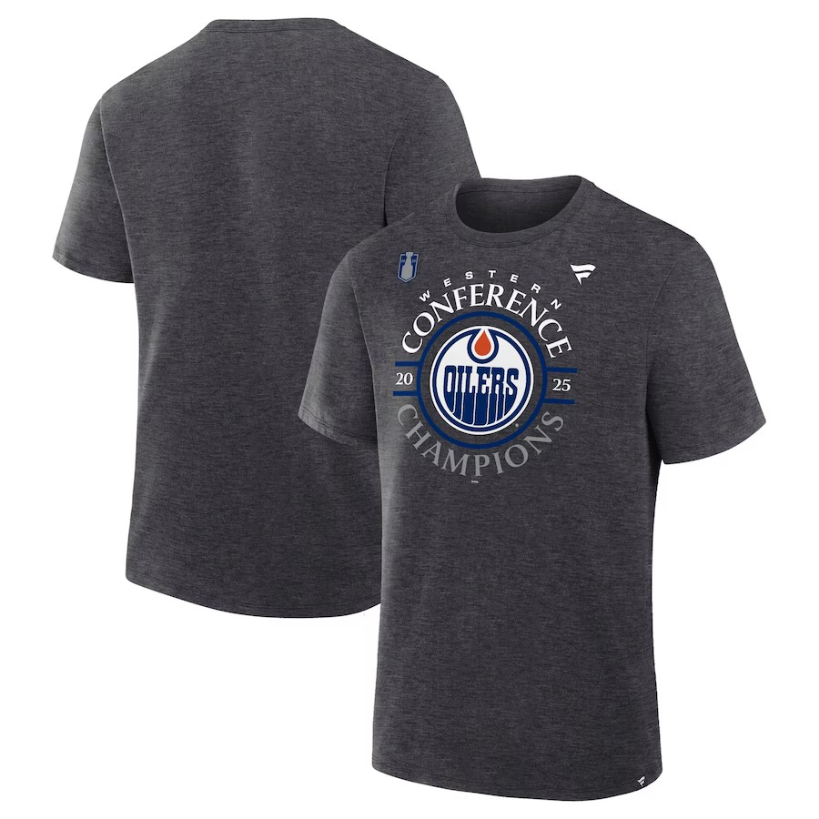 NHL T-Shirt 2025 Western Conference Champions Locker Room Oilers