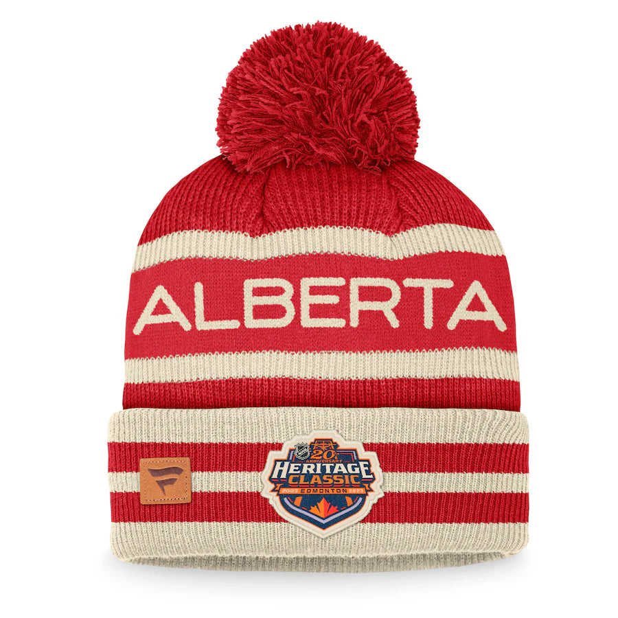 NHL Knit Hat Cuffed With Pom Heritage Classic 2023 Flames