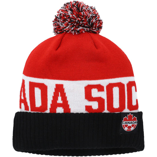 Soccer Canada Knit Hat Pom Team Canada