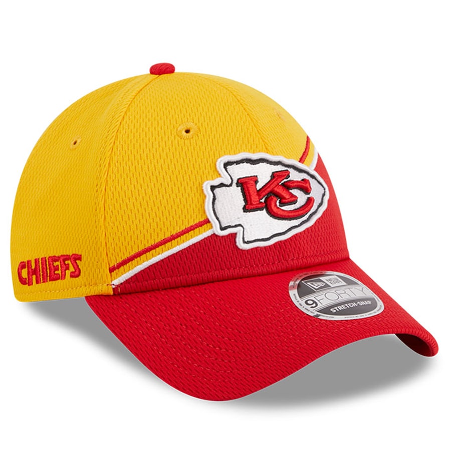 Kansas City Chiefs NFL 2023 Sideline New Era 9Forty Stretch Snap Grey Team  Cap