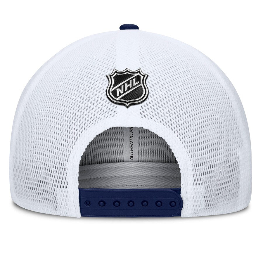 NHL Hat Structured Adjustable Trucker Authentic Pro Rink Side Navy 2026 Canadiens