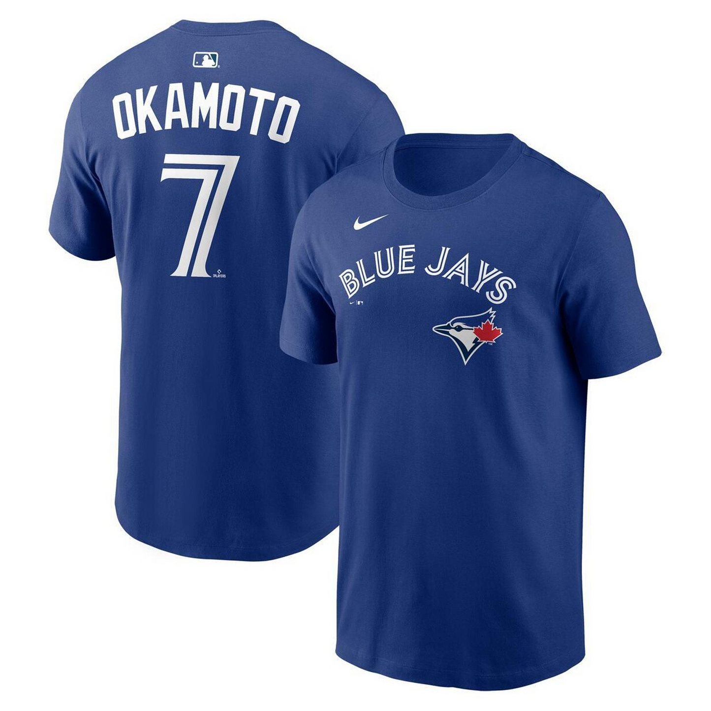 MLB Player T-Shirt Name And Number Alt Royal Kazuma Okamoto Blue Jays