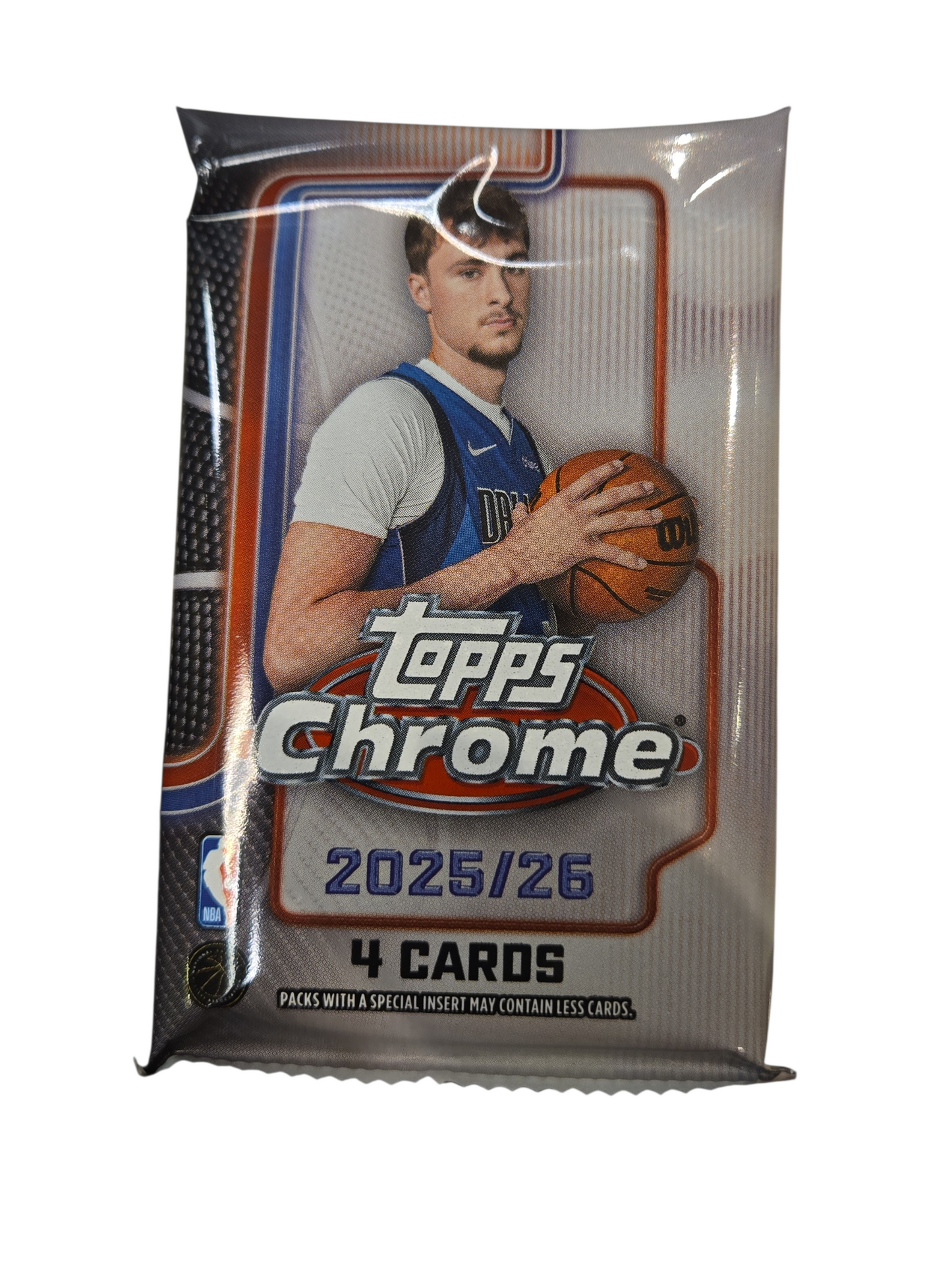 NBA 2025-26 Topps Chrome Trading Cards (Single Pack)