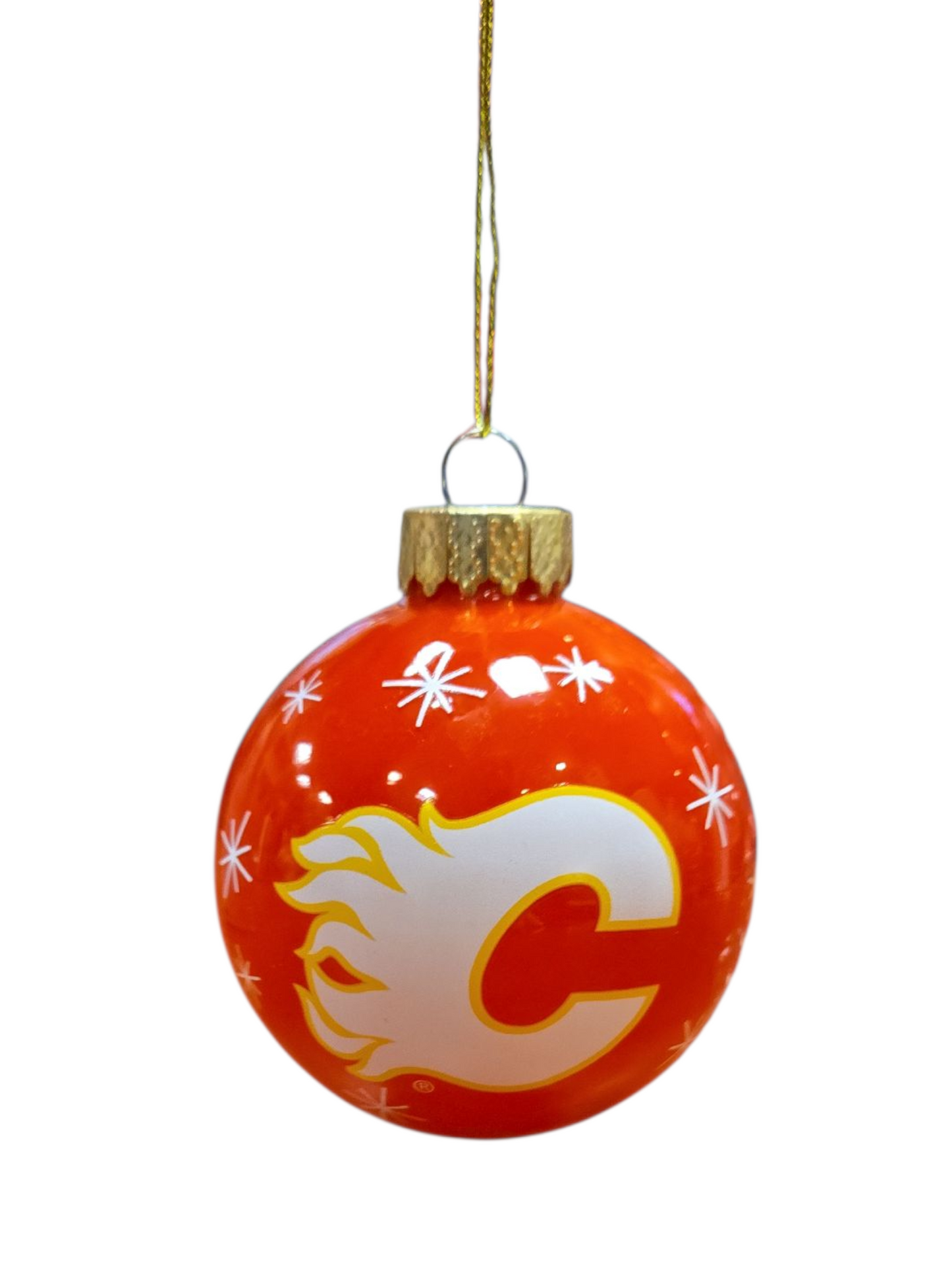 NHL Ornament Glass Ball Flames