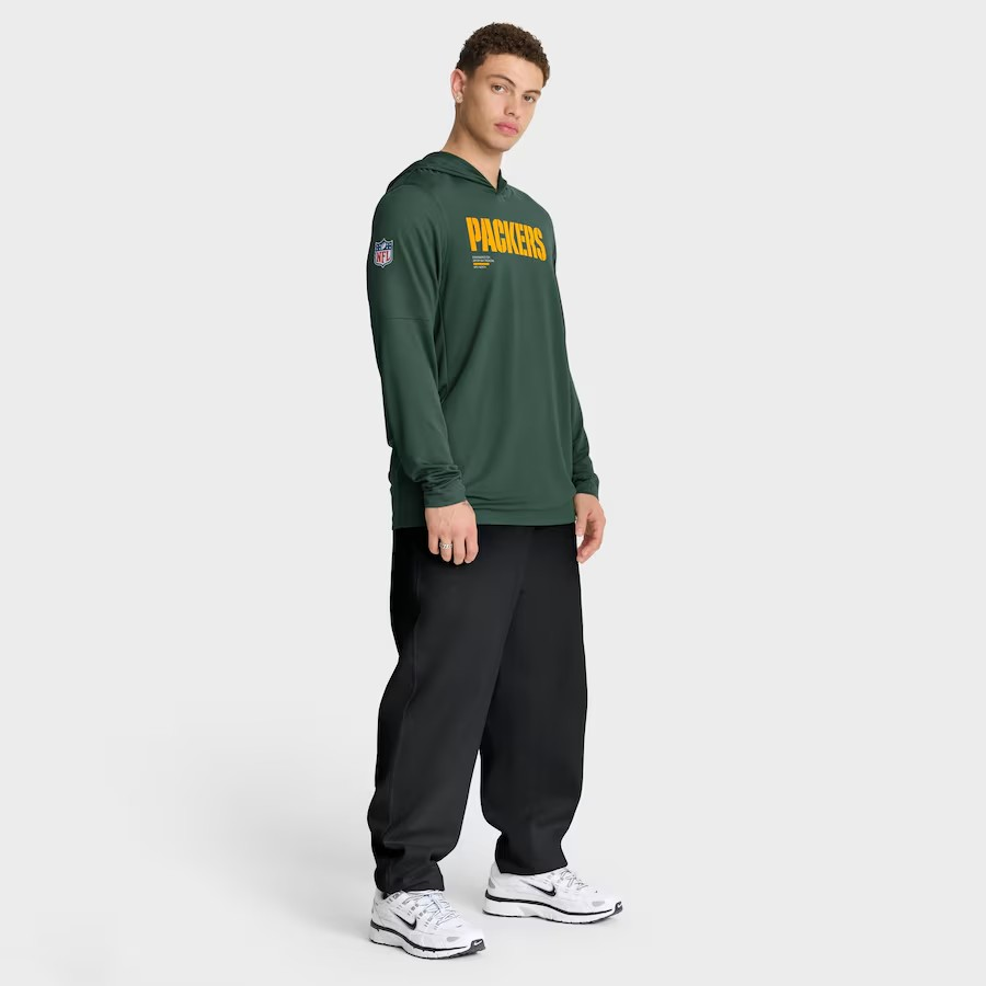NFL Dri-FIT Long Sleeve Hoodie 2025 Sideline Pure Fury Packers