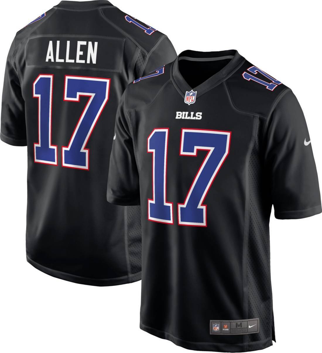 NFL Player Fashion Jersey Carbon Black Chase 2024 Josh Allen Bills GameOn Ottawa