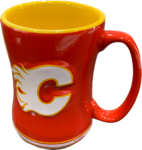 NHL Coffee Mug Sculpted Relief Flames