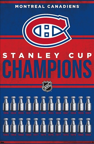 NHL Wall Poster Champions Canadiens